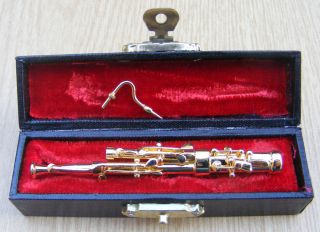 12th Scale Bassoon & Black Case Dolls House Miniature Instrument 553