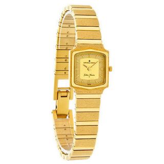   Geneve Swiss Quartz Ladies Thin 18K Gold Electroplated Dress Watch