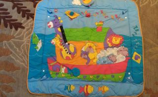 Noahs Ark theme tummy time activity gym play mat for baby please read