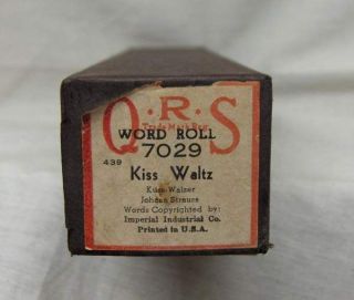 QRS Player Piano Word Roll Kiss Waltz 7029
