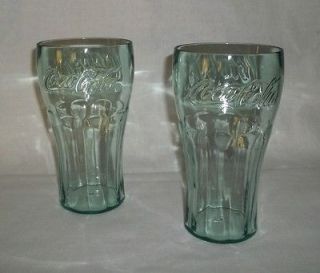 NEW Plastic Glass Coke Coca Cola 20oz cups Tumblers Green JADE 