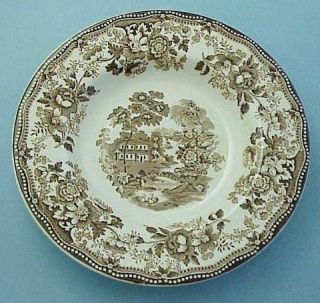   ROYAL STAFFORDSHIRE CLARICE CLIFF RIMMED SOUP BOWL 8 VTG ENGLAND