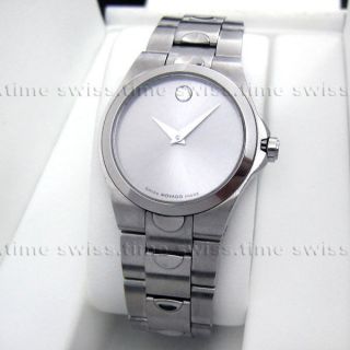   Movado LUNO Silver Museum Dial Stainless Steel Swiss Quartz Watch