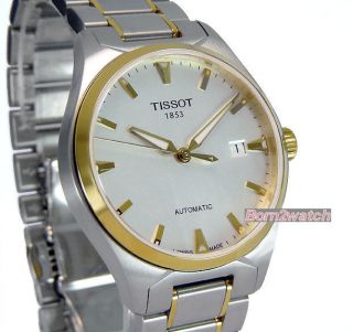 TISSOT MEN AUTOMATIC SWISS MADE T TEMPO SAPPHIRE TWO TONE STEEL 