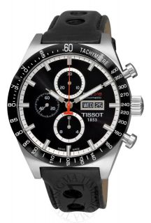 Tissot Men T Sport PRS516 Black Strap Automatic Chronograph Watch 