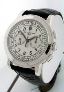 Patek Philippe Chronograph 5070G RARE 18k White Gold 42mm mens watch.