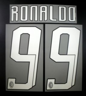 AC Milan Ronaldo 99 2007/08 Football Shirt Name Set Kit Home