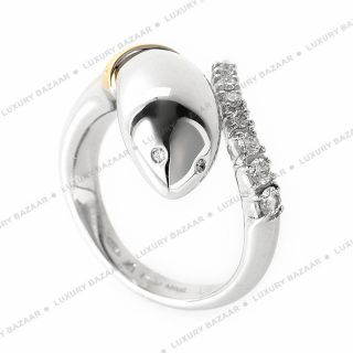 Damiani 18K Rellow and White Gold Diamond Pave Ring