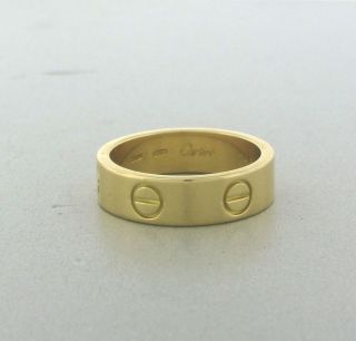 CARTIER LOVE 18K YELLOW GOLD BAND RING SIZE 55 $1525