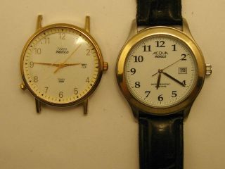 Vintage Watch Lot Timex Indiglo & Acqua Indiglo Mens Watch for Parts 