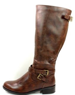 Bio Brown F Leather Equestrian Riding Boots Tall Knee high Soda Shoes 