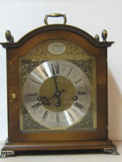 Bulova Westminster Chime Keywind Carraige,Mante​l Clock #340 020 2 