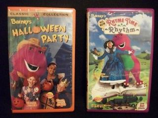 Lot of 2 Barneys VHS Halloween Party(Sealed) & Barneys Rhyme Time 