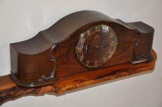 Junghans 1939 WW2 Large Antique Mantle Clock   Unique 25 inch   Art 