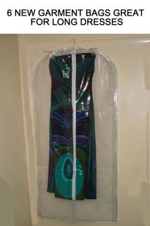 Breathable Dress Storage Plastic Garment Bags (6 BAG