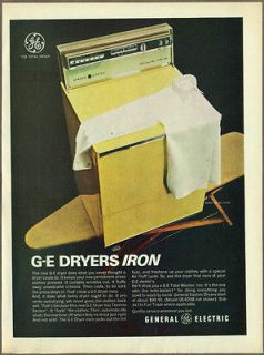   Electric Dryers 1966 print ad / magazine ad, clothes dryer, laundry GE