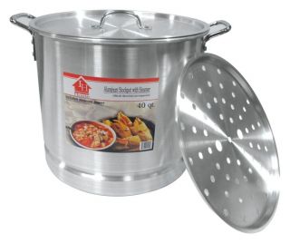   Quarts Aluminum Stock Pot Set With Lid and Bottom Steamer Cookware Pan