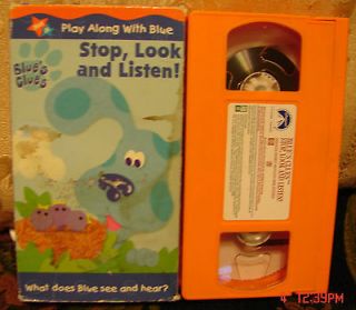 Blues Clues Blues STOP, LOOK and LISTEN Vhs Video Educational 