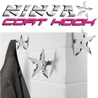 New Star Shaped Silver Colour Ninja Coat Hook   Boxed