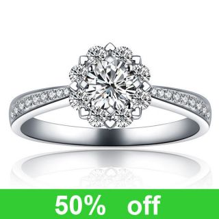 flower diamond ring in Engagement & Wedding