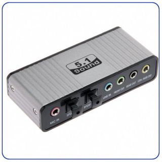   to 5.1 Channel Speaker Sound System / USB External Adapter SPDIF Optic