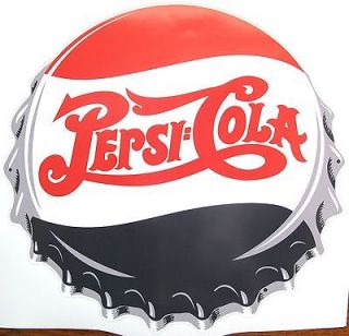 Factory Made ~ Pepsi Cola 8 Bottle Cap Decal / Sticker Restore 