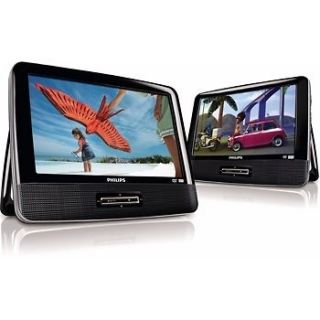 Philips 9 Inch LCD Dual Screen Portable DVD Player PD9018 Black