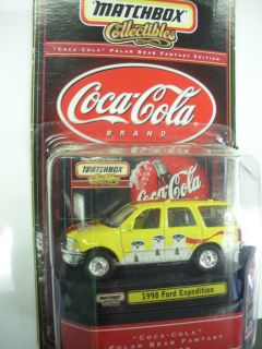 Coca Cola Matchbox 1998 Ford Expedition  Po​lar Bear Fantasy Edition