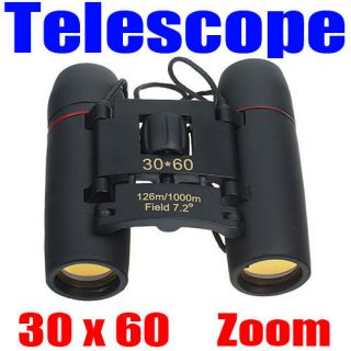 30 x 60 Zoom Travel Folding Day Night Vision Spy Binoculars Telescope 