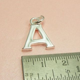 925 STERLING SILVER Smooth ALPHABET LETTER Charm PENDANT ~ A to Z ~