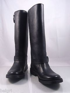 STEVE MADDEN Frencchh women leather riding boots in Black NIB