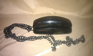   Black Corded Telephone Extended Long Cord tone or pulse retro