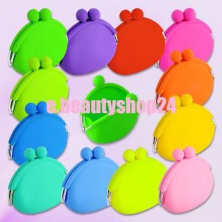LADY SILICONE COIN PURSE CHANGE CASH POUCH WALLET CARD KEY RUBBER BAG 