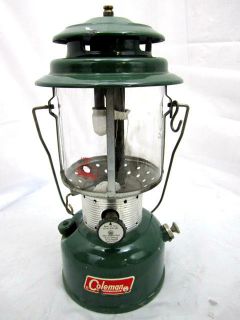 Vintage Coleman 220F Fuel Burning Camping Lantern / Lamp w Funnel and 
