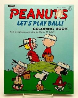   Saalfield Schultz PEANUTS Coloring Book w/ Baseball Cover   UnUsed