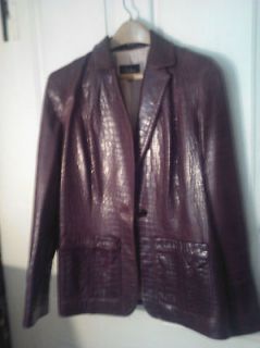 Cole Haan Oxblood Lambskin Coat Jacket Blazer Size 12