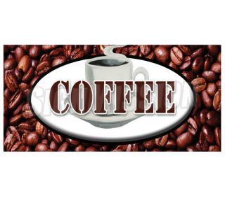 COFFEE Decal shop house sign cafe beans hot machine new cart trailer 