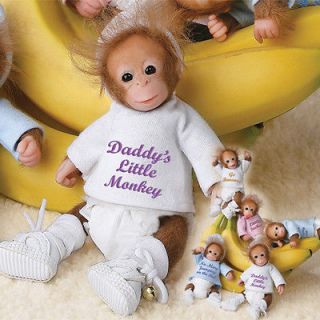 ASHTON DRAKE Daddys Little Monkey MONKEY Baby Doll NEW