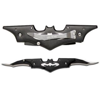 BLACK BATMAN DOUBLE BLADED KNIFE the dark knight Easy open bat man 