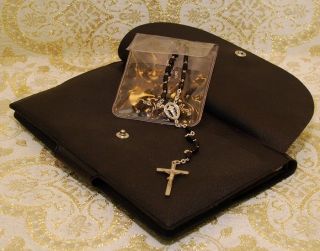 1st Communion Book w/Rosary Vtg Set Catholic B514