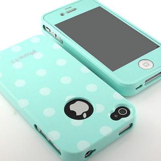 GNJ Brand Mint Polka Dot pattern case cover+same color screen for 