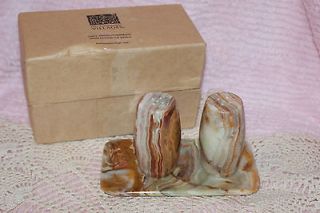   Villages Beautiful Marble Salt & Pepper Shakers with Matching Dish