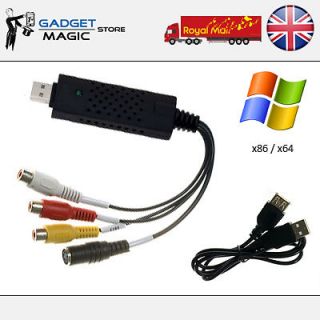 Video Tape Backup to Computer PC USB Video Converter Capture for 
