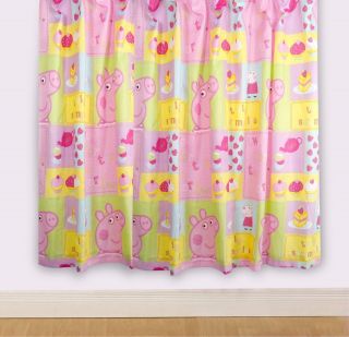   PIG CUP CAKE 66 X 72 INCH NOVELTY / TV CHARACTERS BEDROOM CURTAINS
