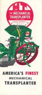 1955 Mechanical Transplanter for Tractor Sales Brochure