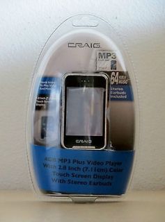 CRAIG CMP621 (4 GB)  MP4 MUSIC VIDEO PLAYER TOUCH SCREEN BRAND NEW