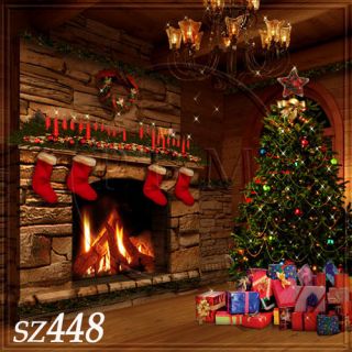 XMAS 10x10 FT CP (COMPUTER PRINTED) PHOTO SCENIC BACKGROUND BACKDROP 