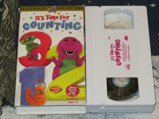 BARNEY ITS TIME FOR COUNTING VHS VIDEO TAPE ACTIMATES STELLA THE 