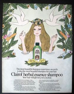 1973 Vintage Clariol Herbal Essence Nature Girl Dove Ad