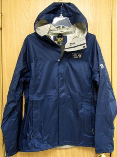 NEW Mountain Hardwear Epic Packable Rain Jacket Mens XL Navy Blue